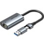 Vention Adaptador USB-C/USB-A a RJ45 Gigabit Ethernet CFQHB Gris